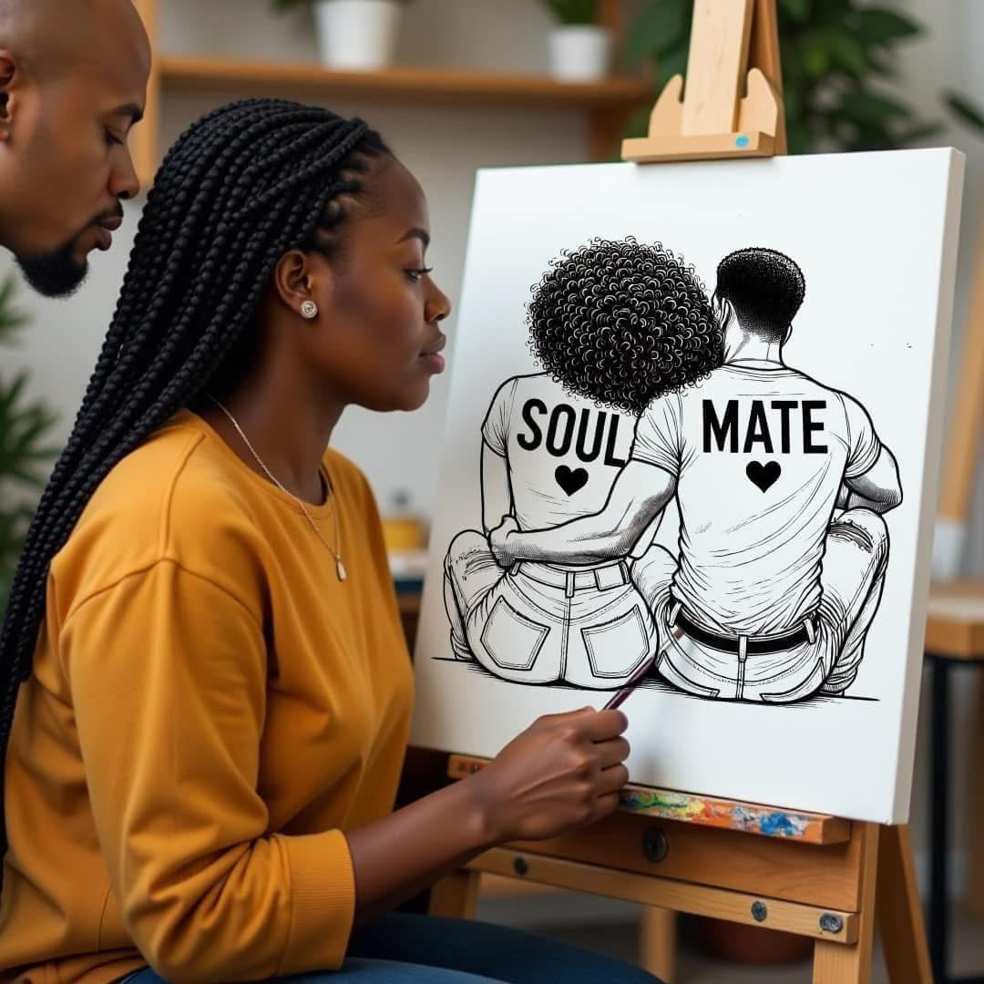 Soul Mate Paint Canvas (set of 2)