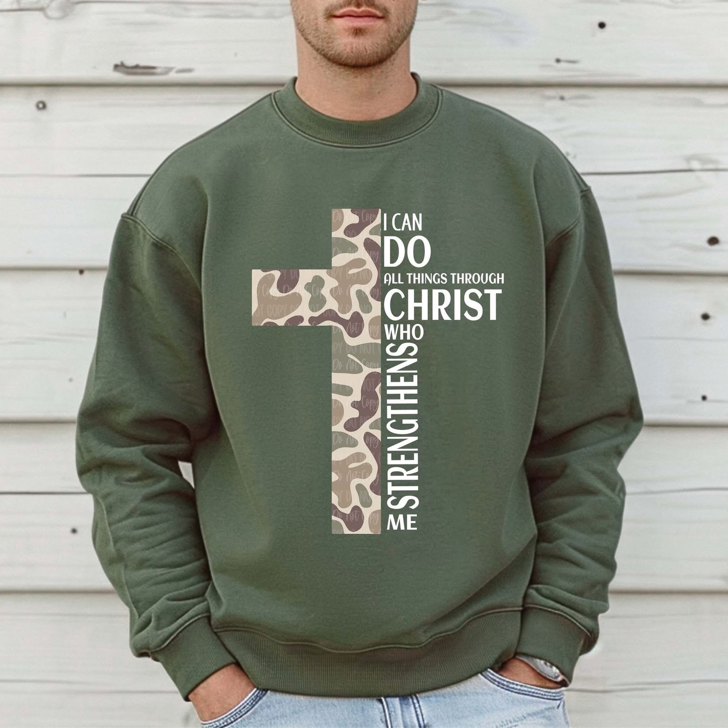 Camouflage Cross - I can do all things