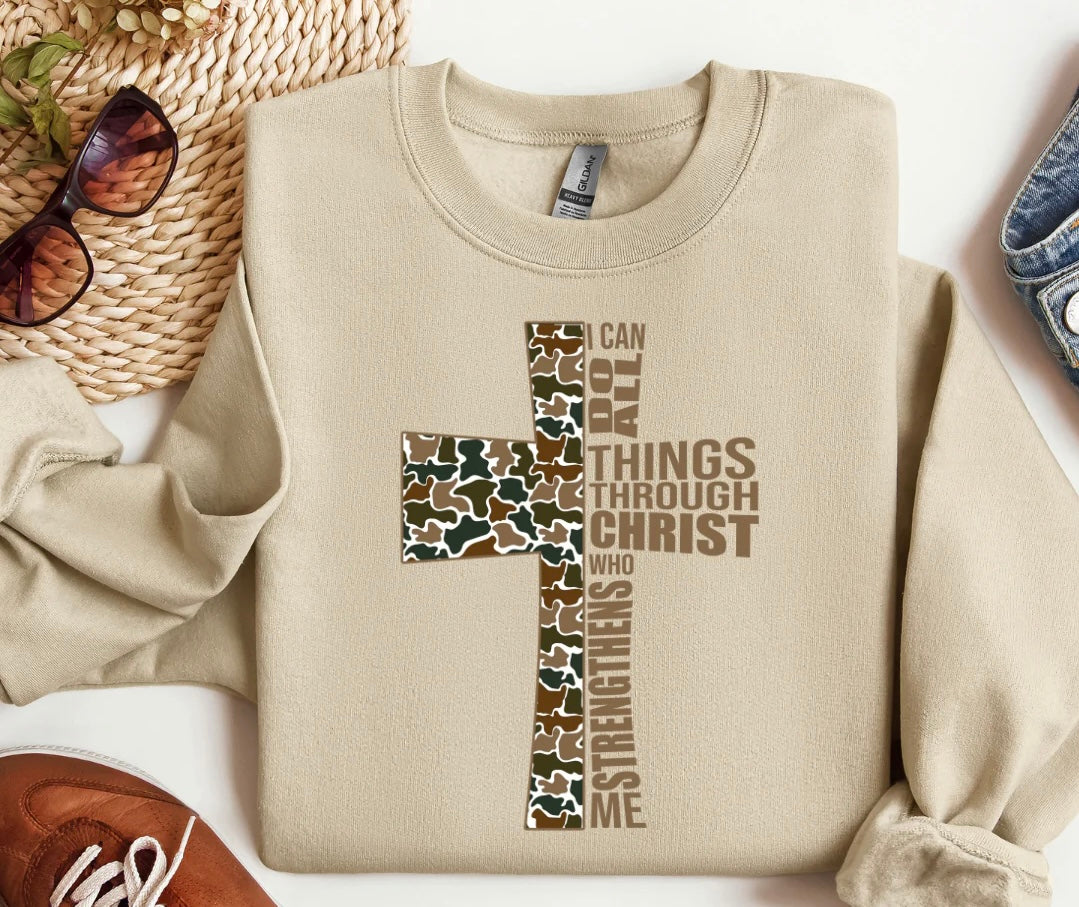 Camouflage Cross - I can do all things