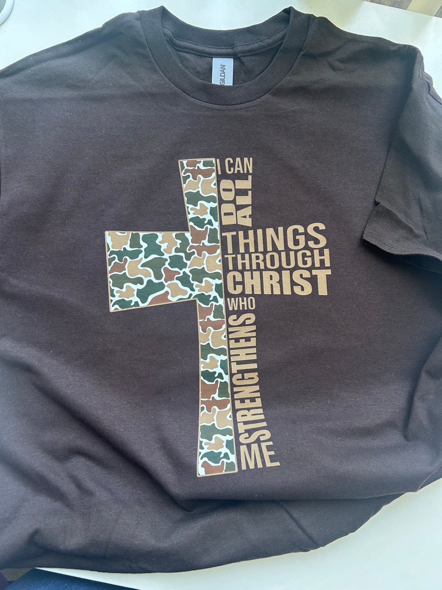 Camouflage Cross - I can do all things