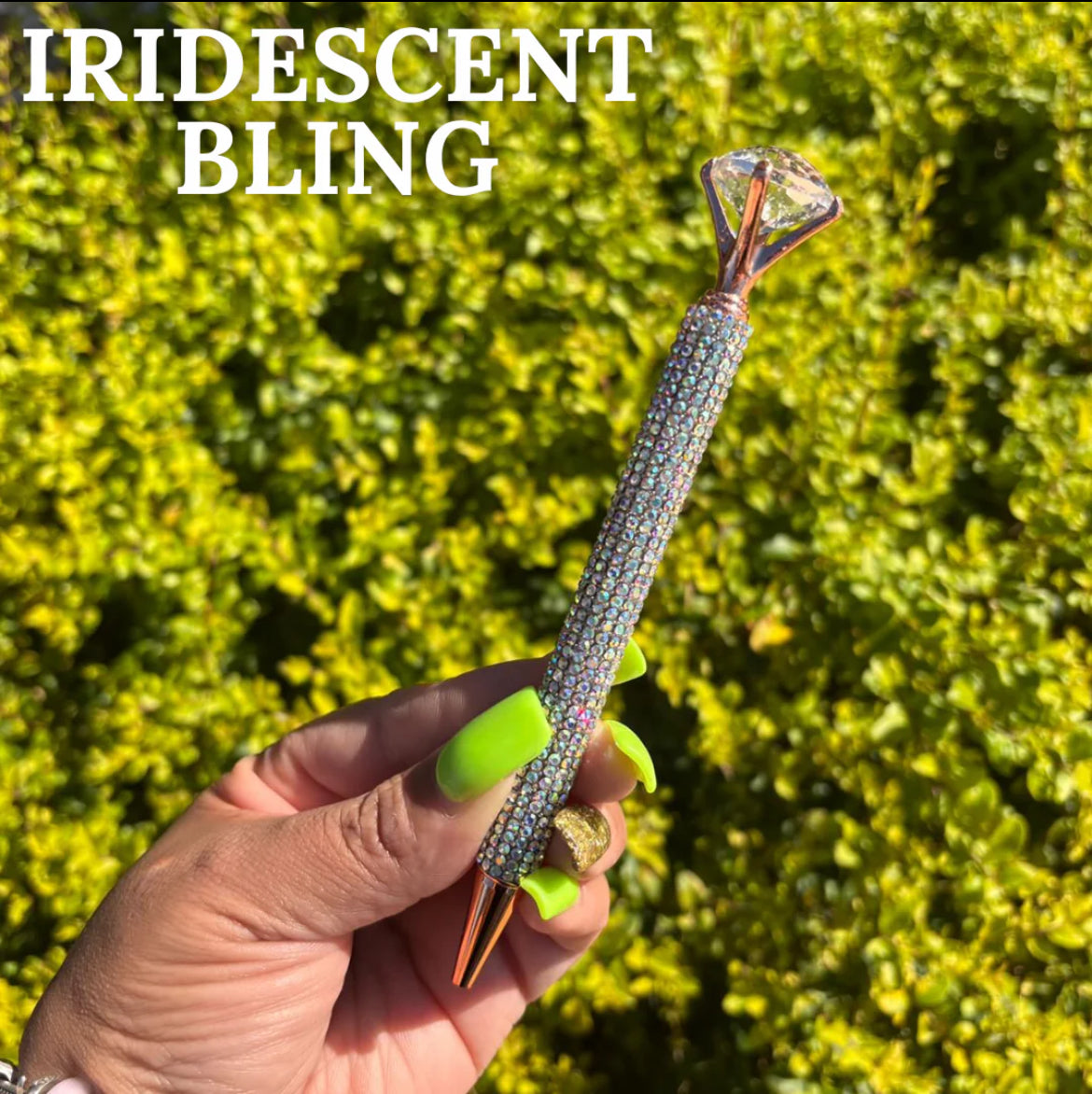 Iridescent Rhinestone Pen