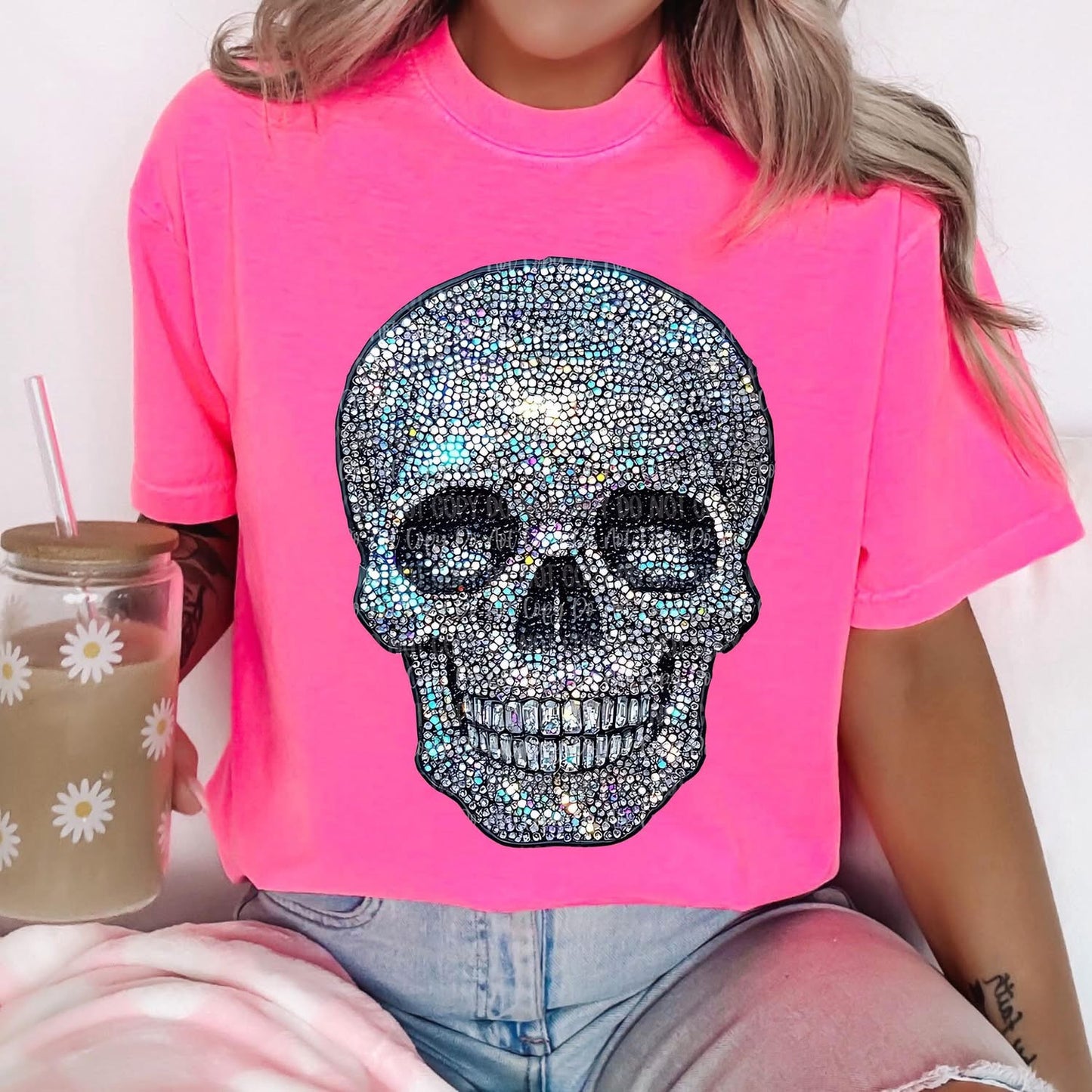 Faux Bling Skull