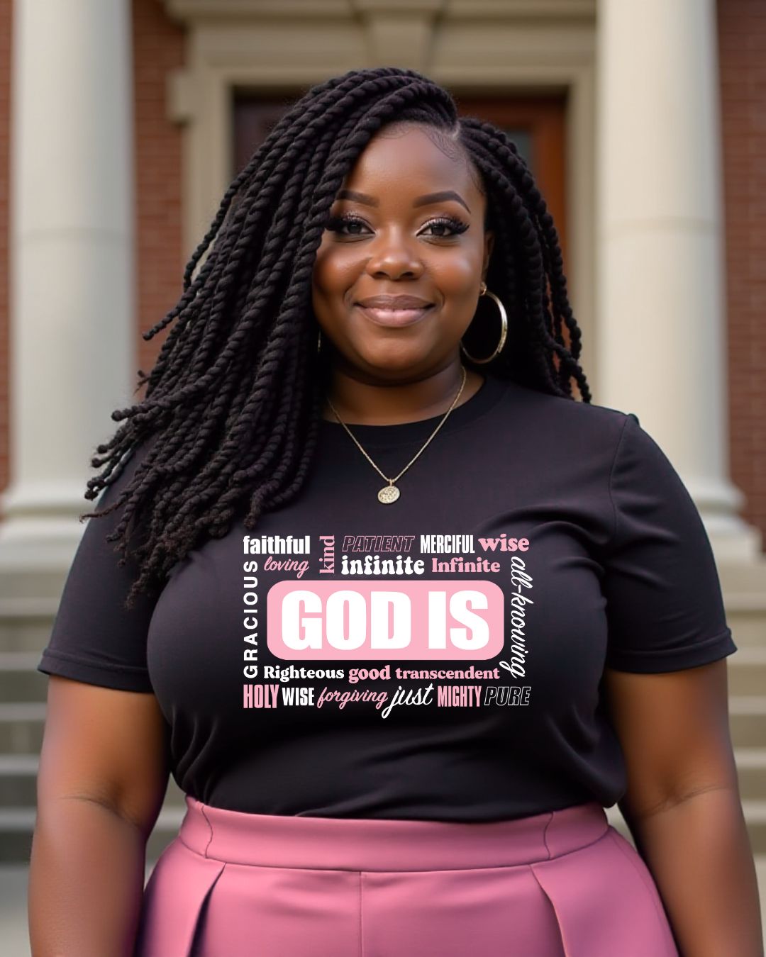 GOD IS adjectives "pink"