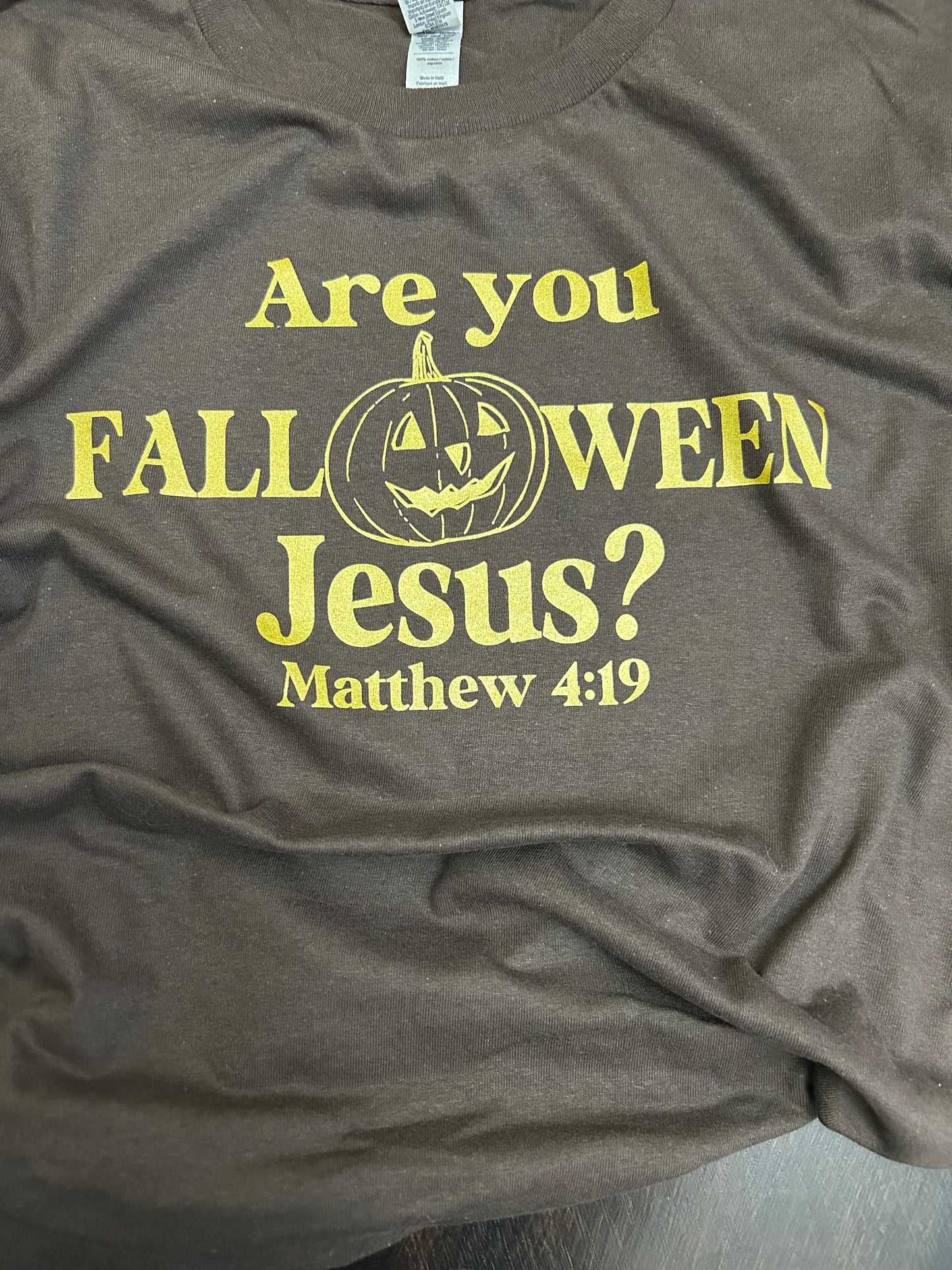 Fall-O-Ween Jesus? (gold print)