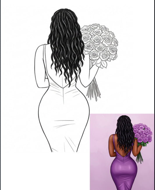 Silhouette & Roses Canvas