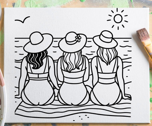 Beach Besties Canvas