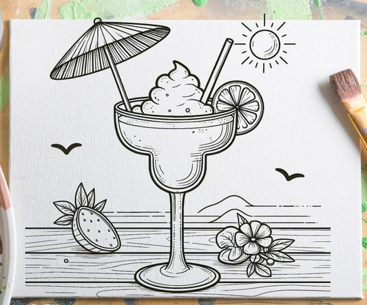 Beach Drink Canvas